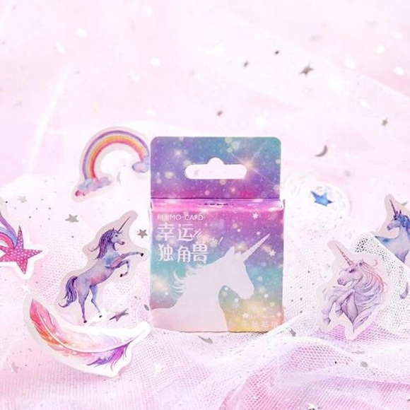 Dreamy Fairytale, Pastel Unicorn Stickers, 46 Deco Stickers - Picture 9 of 9